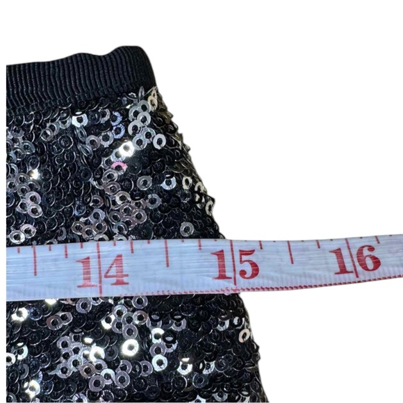 J. Crew Black Sequin Mini Skirt Size XS D0154 - Picture 7 of 11